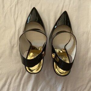 MICHAEL Michael Kors Sivian Patent Leather Pointy Slingback Pumps